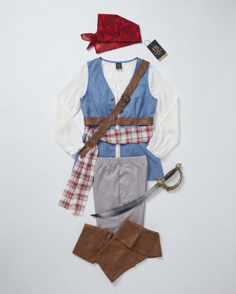 Women's Pirate Costume with Detail Embellishments EVA-US