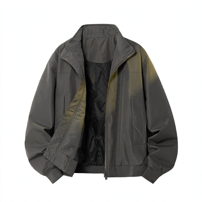 Padded men's bomber jacket made of down