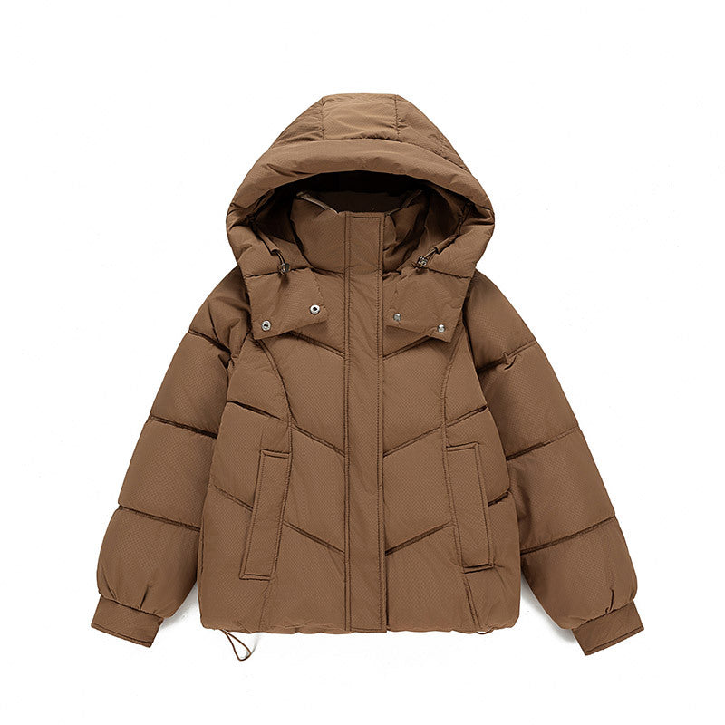 Short women's quilted jacket, padded