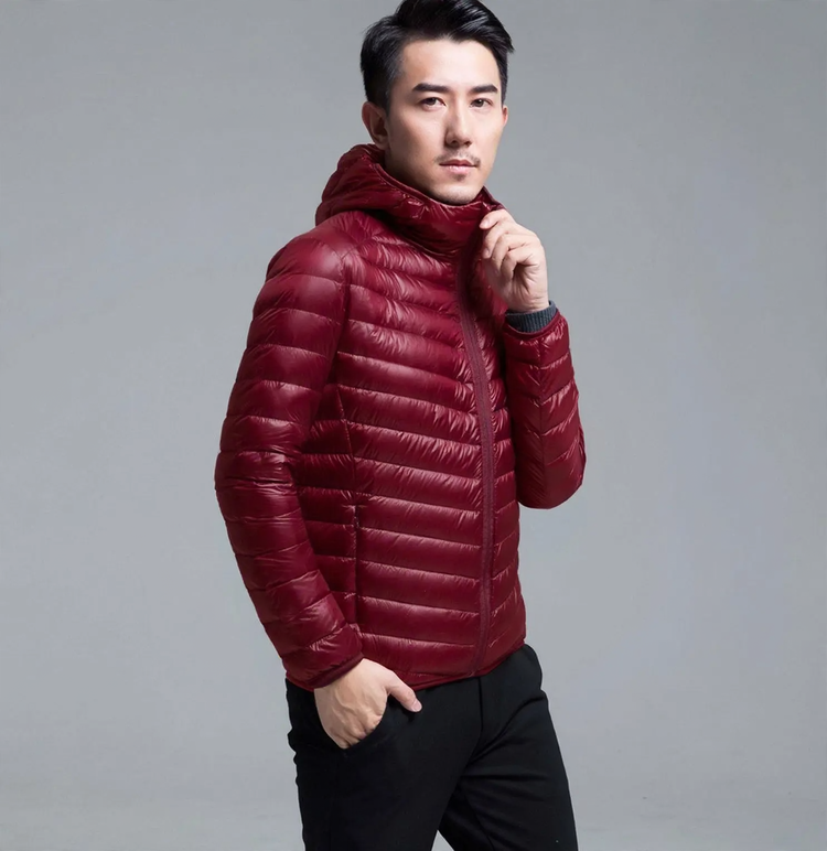 Light men's winter jacket, lined