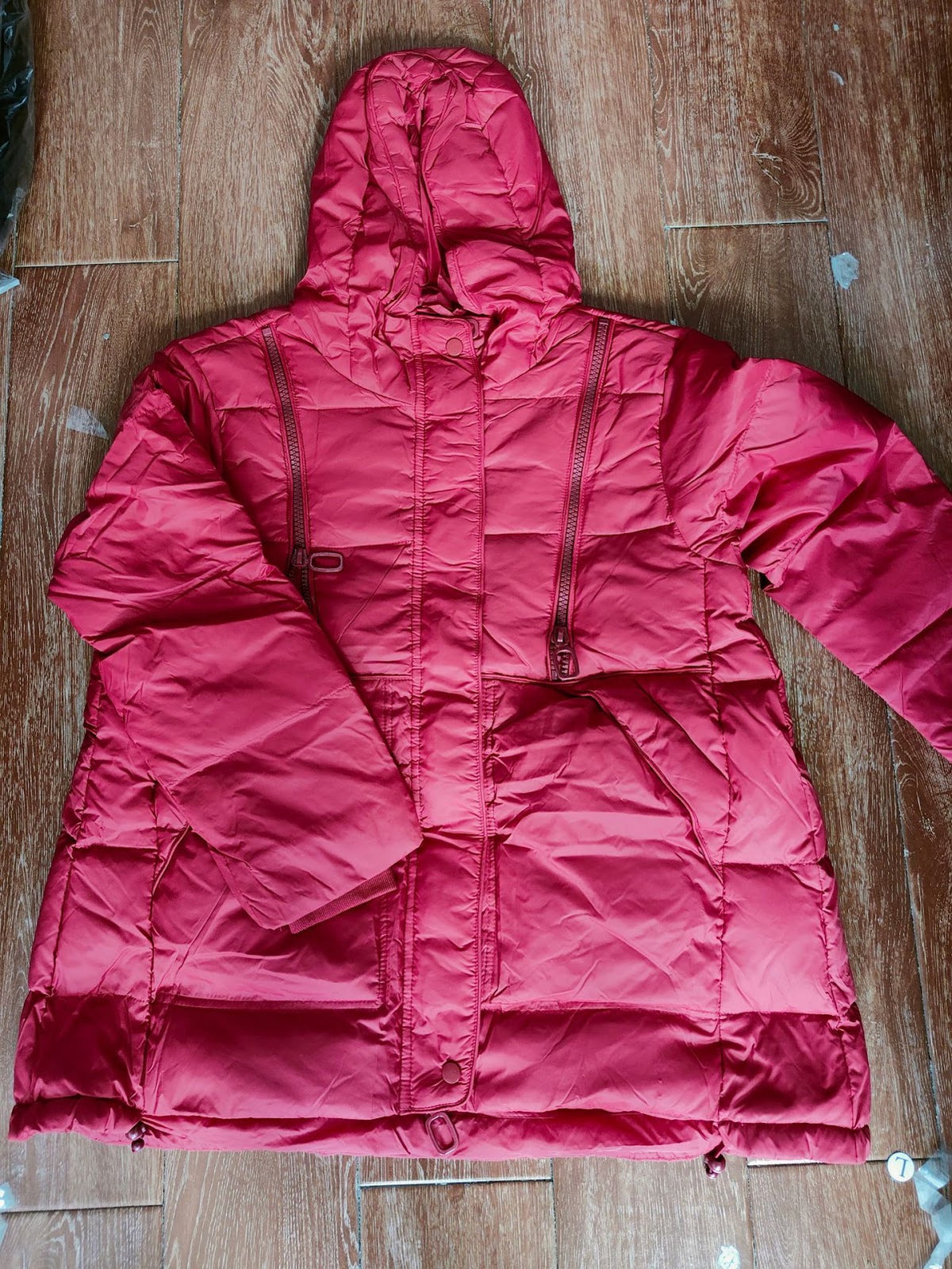 Modern down jacket with hood for women