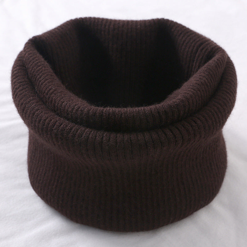 Knitted tube scarf, lined, for men and women