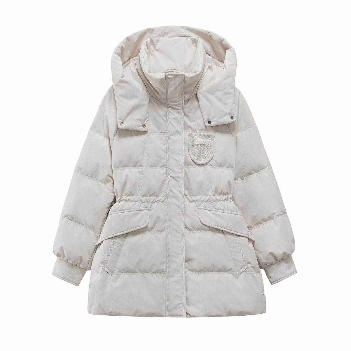 Women's Down Coat with Hood, Plus Size