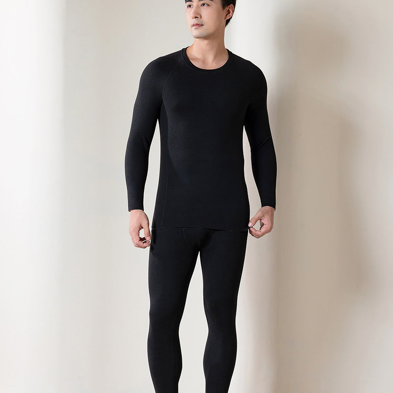 Men's thermal underwear set with wool and silk