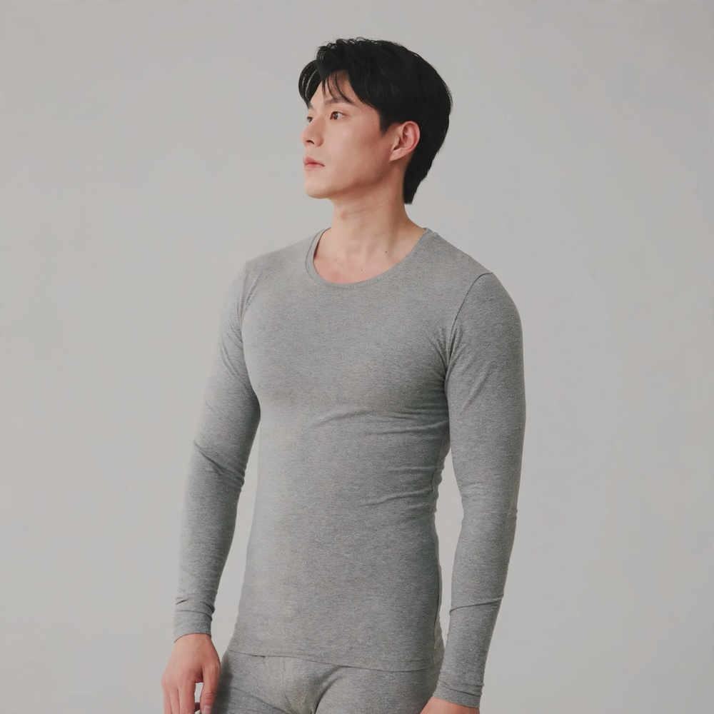 Men's underwear set, warming, crew neck