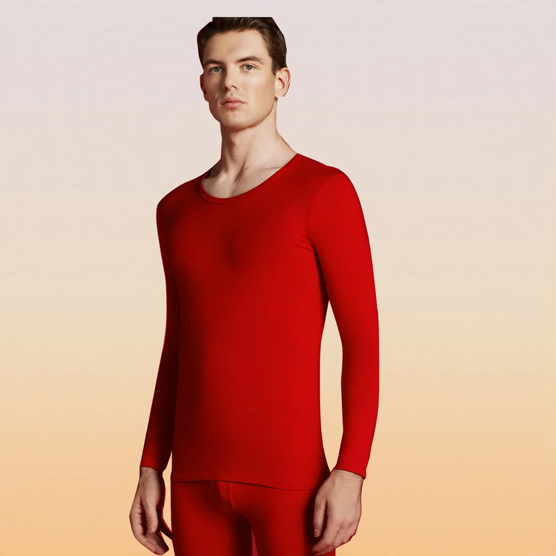 Red cotton thermal set for men and women