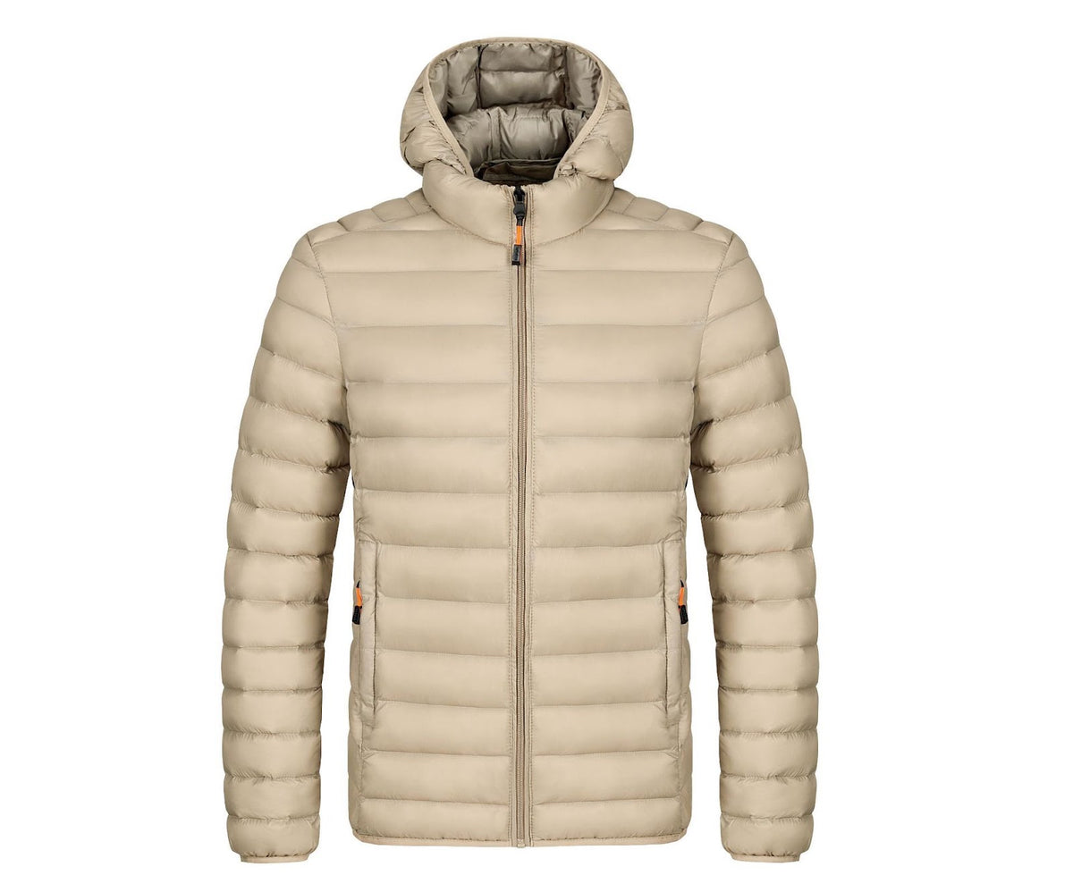 Men's winter jacket with removable sleeves