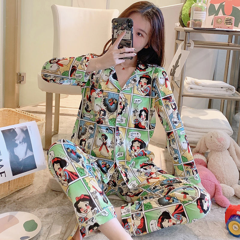 Women’s Pajama Set, long-sleeved, buttoned, playful design