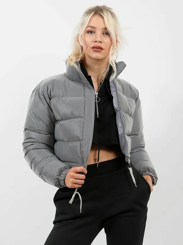 Quilted winter jacket in oversized style