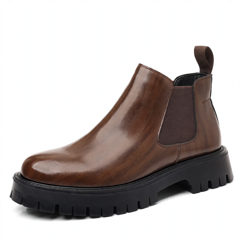Men's Chelsea boots, ankle-high, slip-resistant, synthetic leather