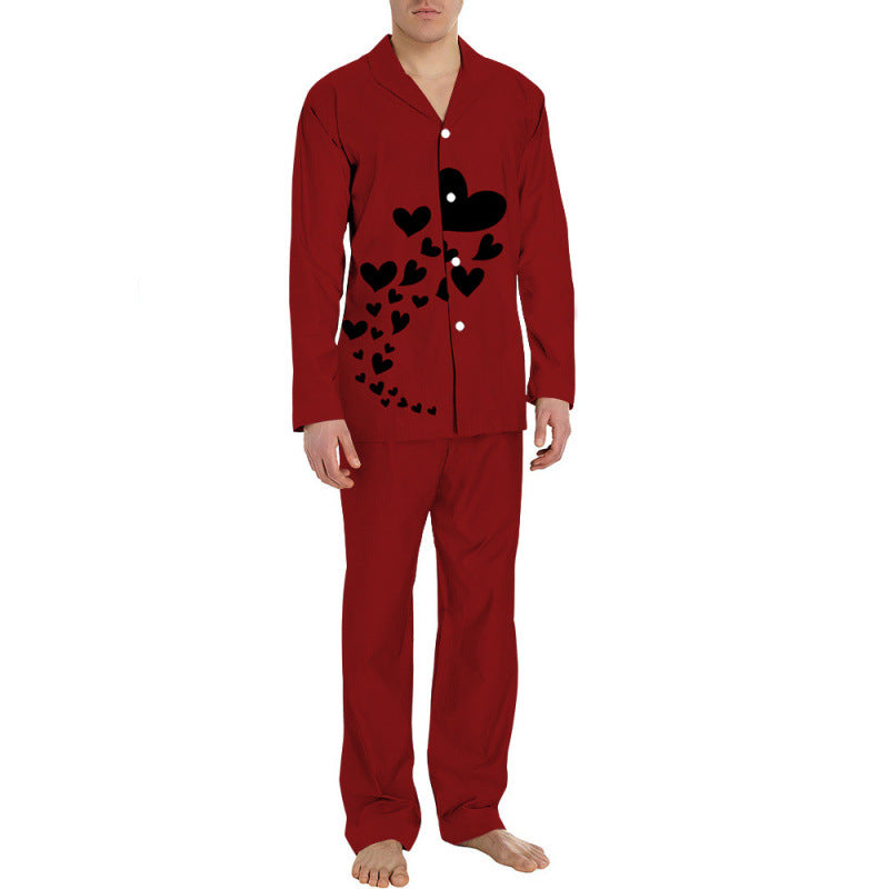 Men's Pajama Set, long-sleeved, festive