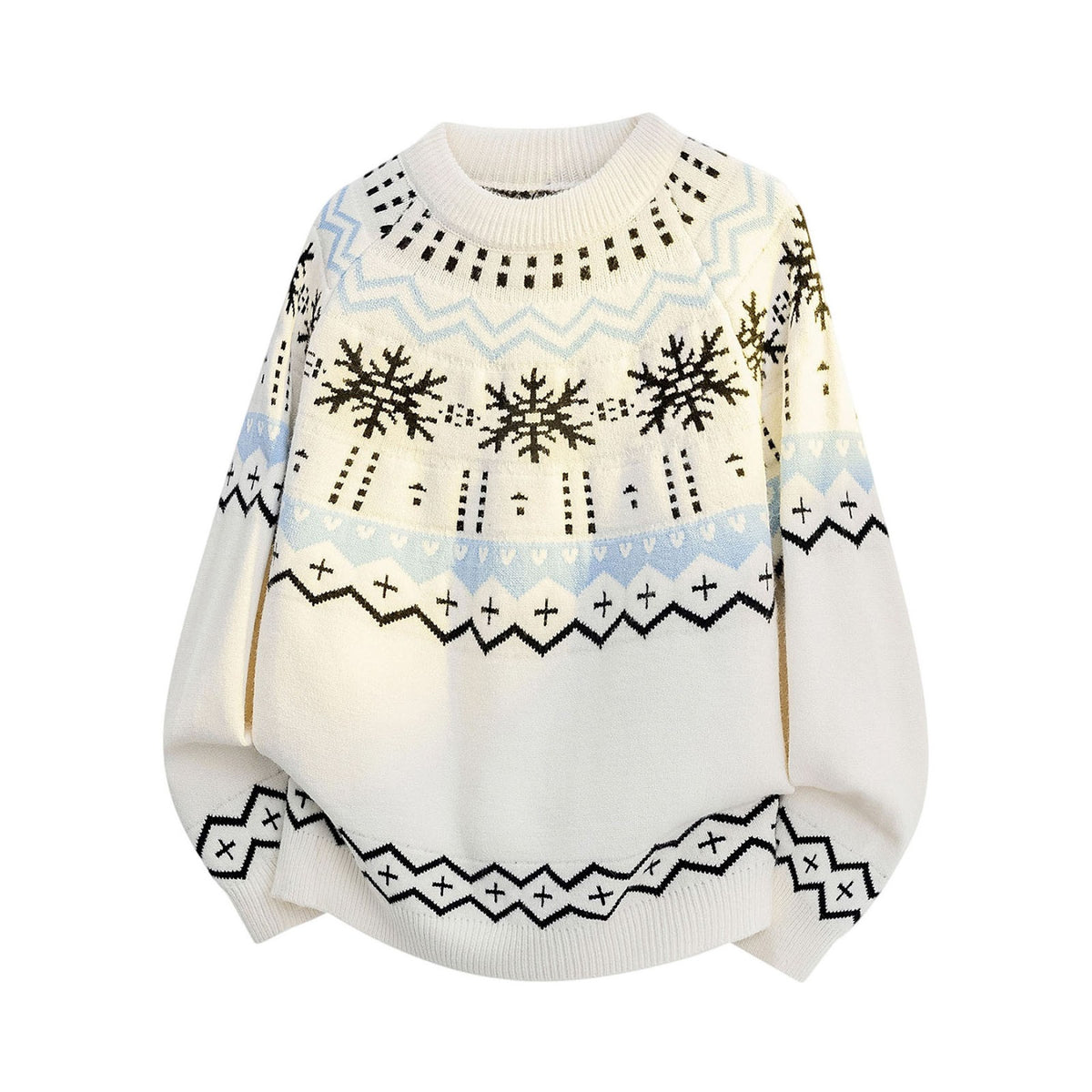 Fair Isle Christmas sweater for men, plus sizes