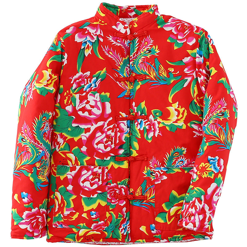 Ladies winter jacket, ethnic style, padded