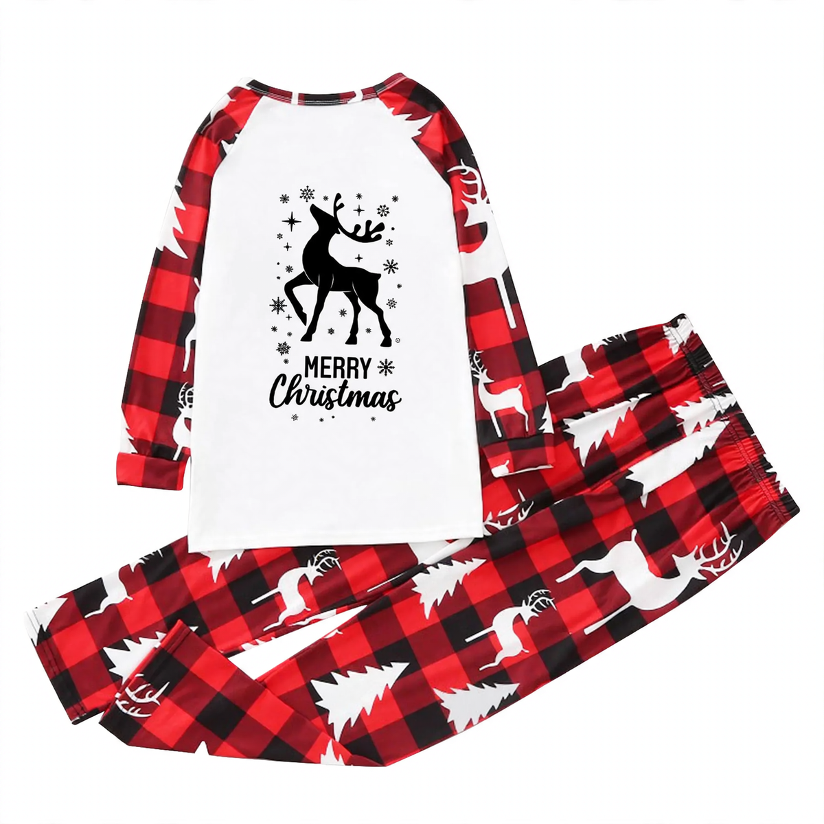 Family Pajama Set with Check Pattern