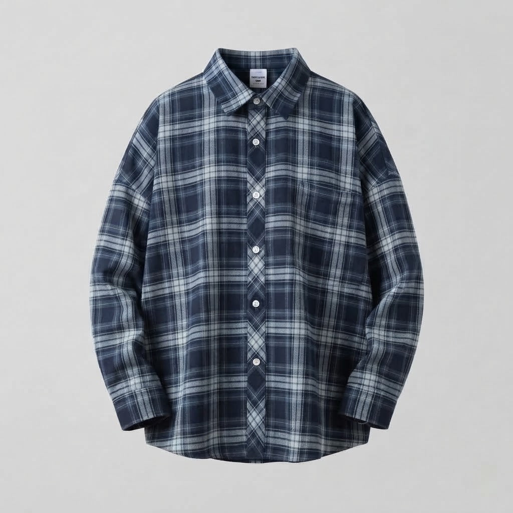 Ladies Casual Checked Short Sleeve Shirt EVA-US