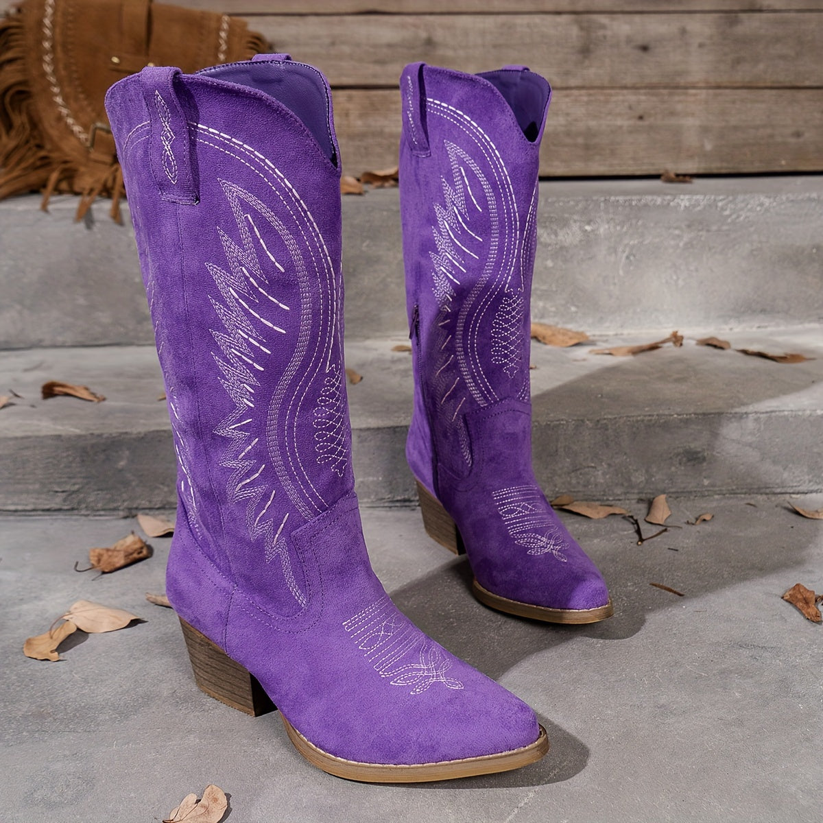 Suede Cowboy Boots Bella EVA-US