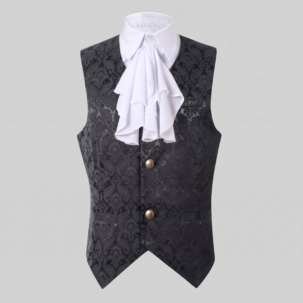 Women's elegant satin vest with ruffle details EVA-US