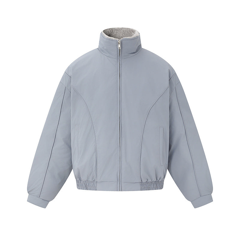 Unisex Boxy Isolation Jacket with High Stand-Up Collar and Teddy Lining EVA-US