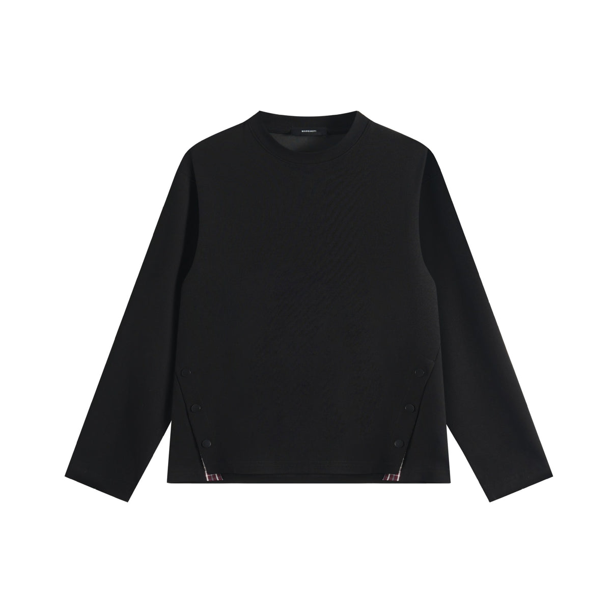 Unisex Oversize Sweatshirt with side snap plackets and round neck EVA-US