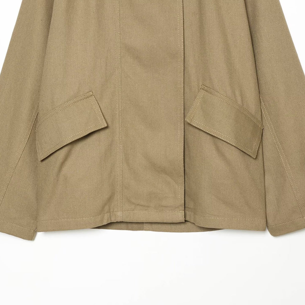 Women's Short Oversized Cape Trench Coat with High Funnel Collar and Utility Patch Pockets EVA-US