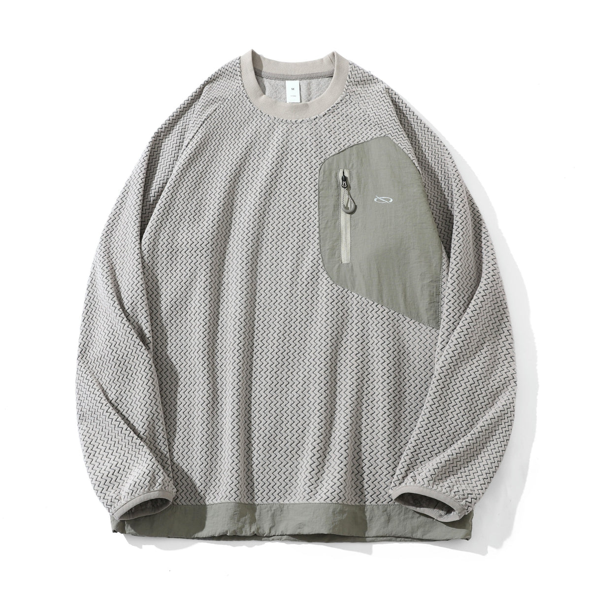 Unisex Structured Waffle Sweatshirt with Chest Zip Pocket EVA-US