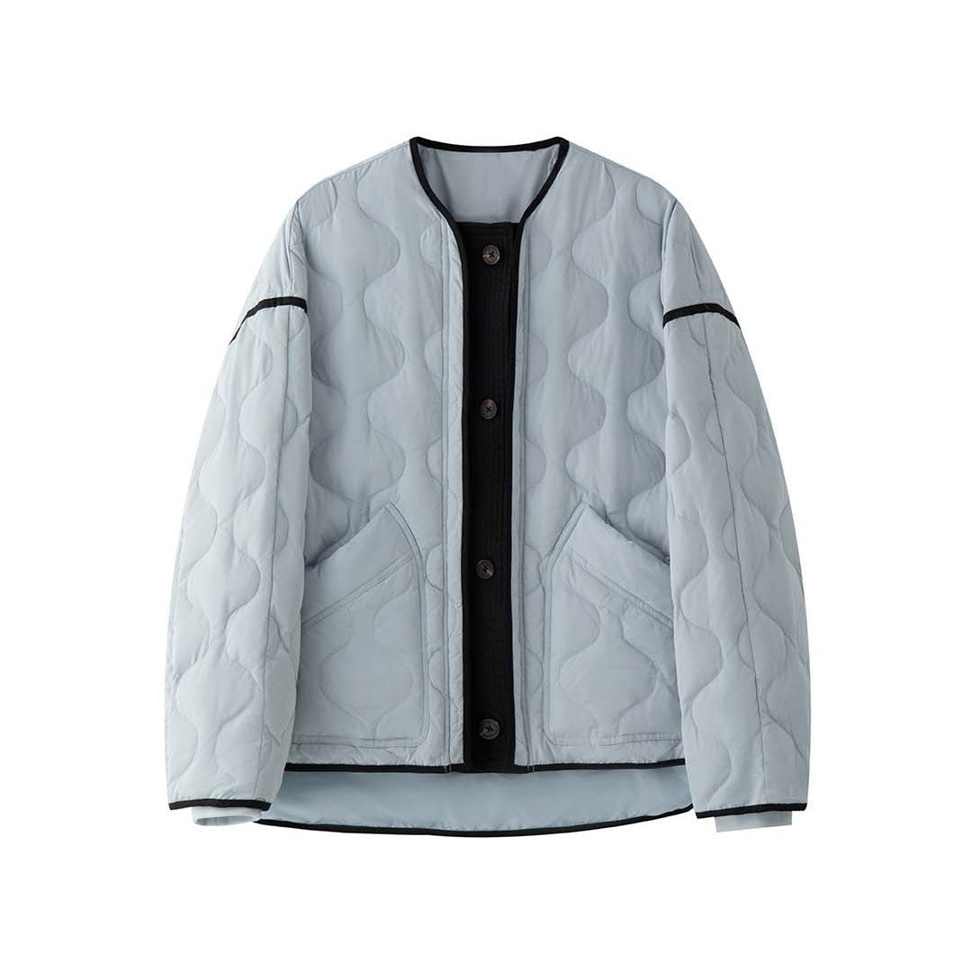 Women's lightly padded bomber jacket with wave quilting EVA-US