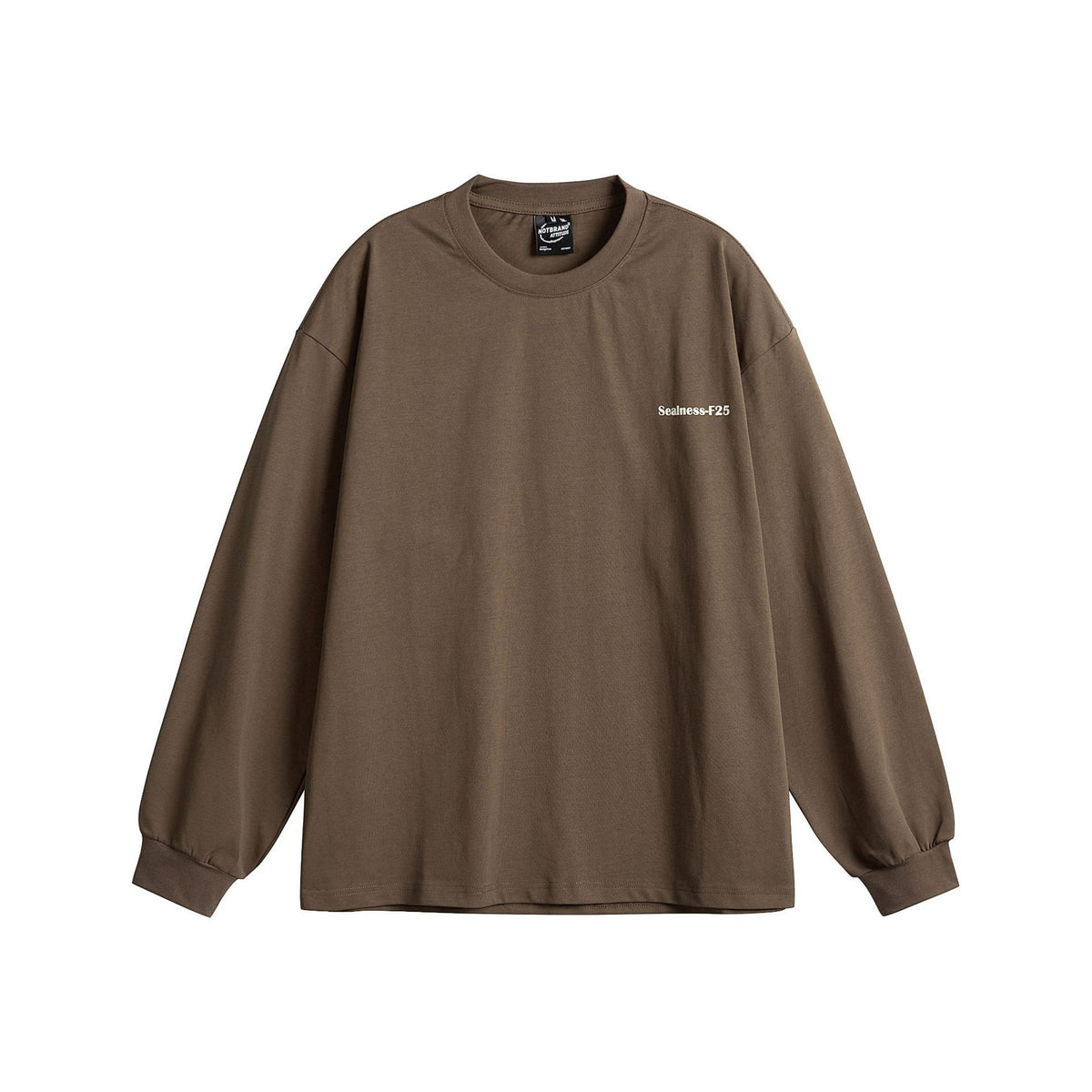 Unisex Oversize-Longsleeve with dropped shoulder, ribbed cuffs and minimalist chest embroidery EVA-US