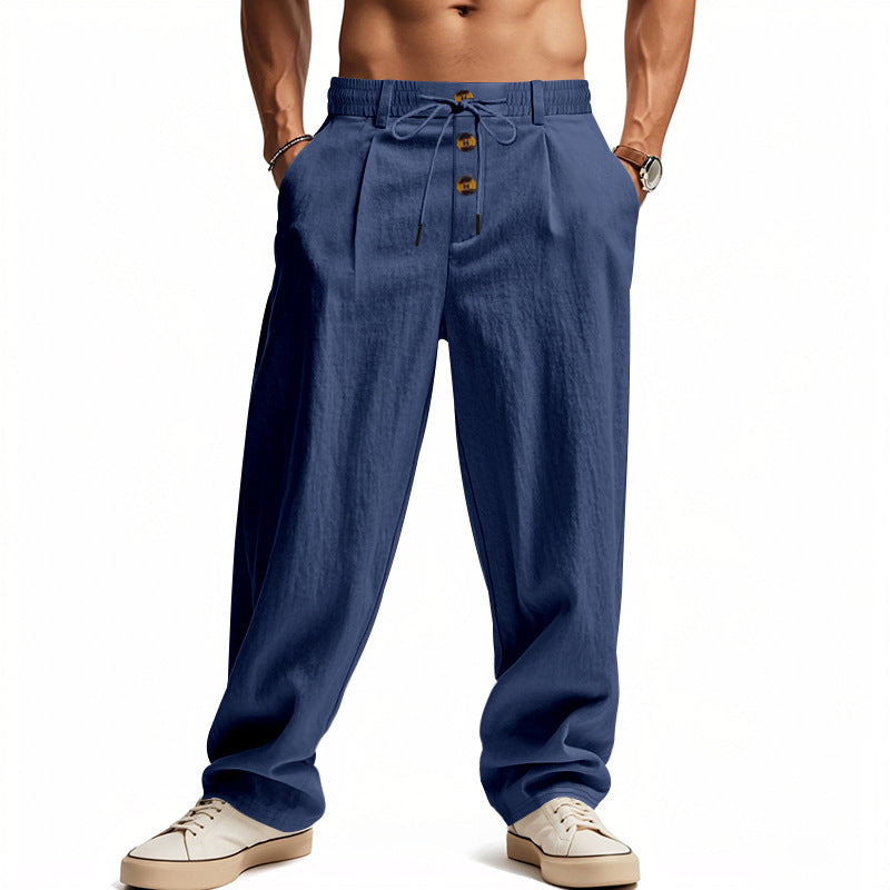 Men's Linen Pants with Breathable & Adjustable Drawstring | EVA-US V2