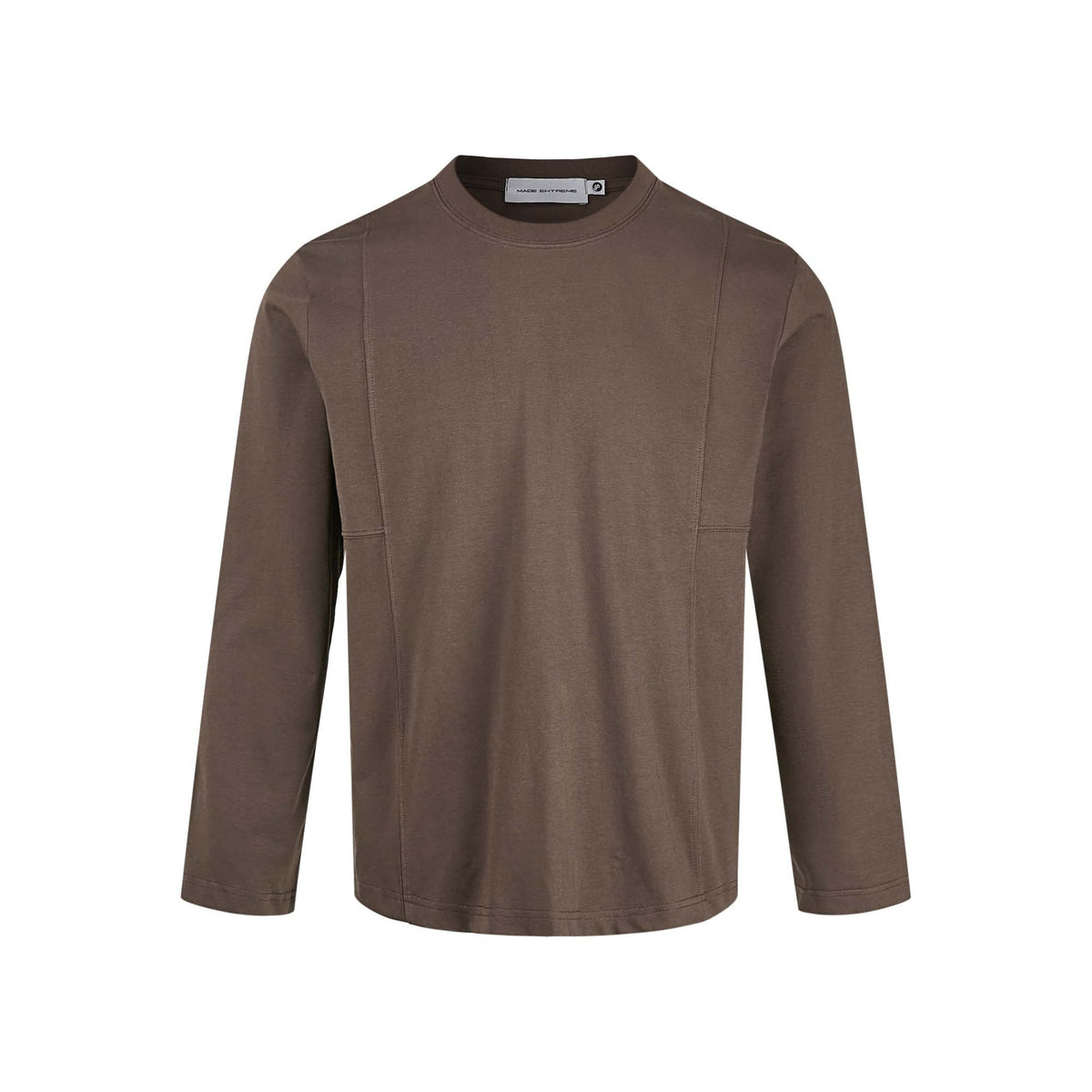 Unisex Technical Long Sleeve Shirt with Round Neck and Seam Detail EVA-US
