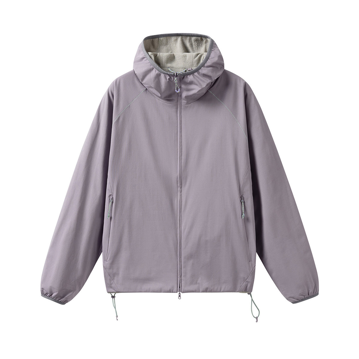 Women's Lightweight Softshell Hoodie with Fleece Lining, Raglan Sleeves and Drawstring Hood