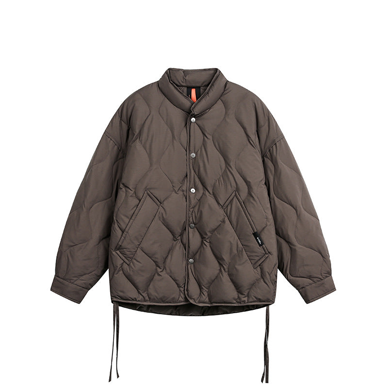 Men's Short Quilted Oversized Insulation Jacket with Diamond Quilting EVA-US