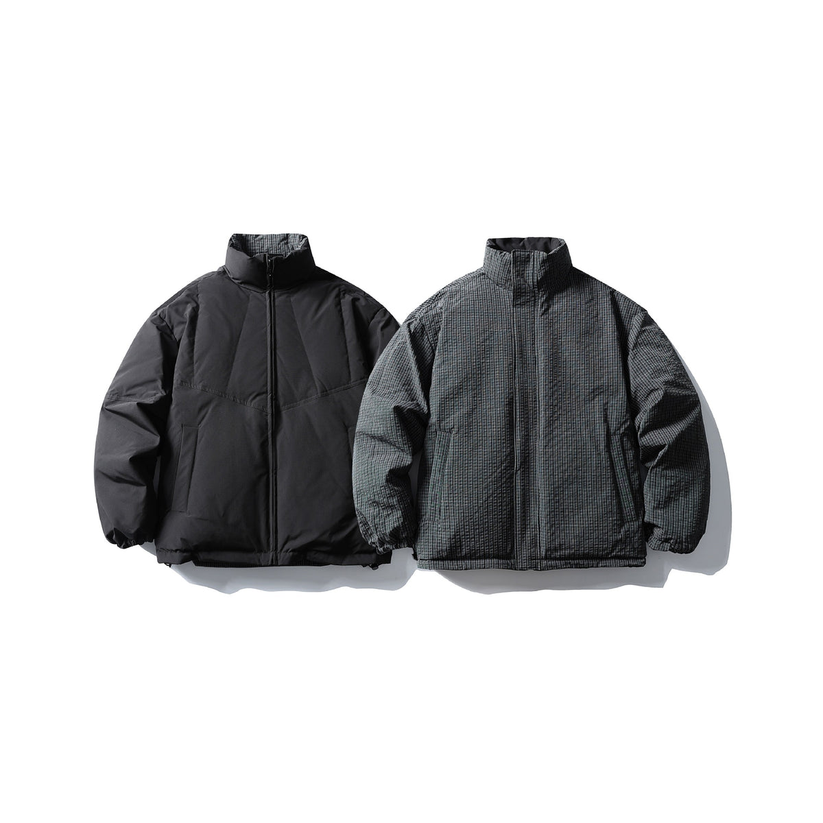 Men's Quilted Thermal Insulation Jacket with High Stand Collar EVA-US