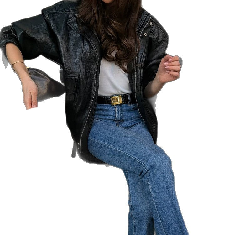 Women straight-cut jeans with high waist, raw hem and slight bootcut EVA-US