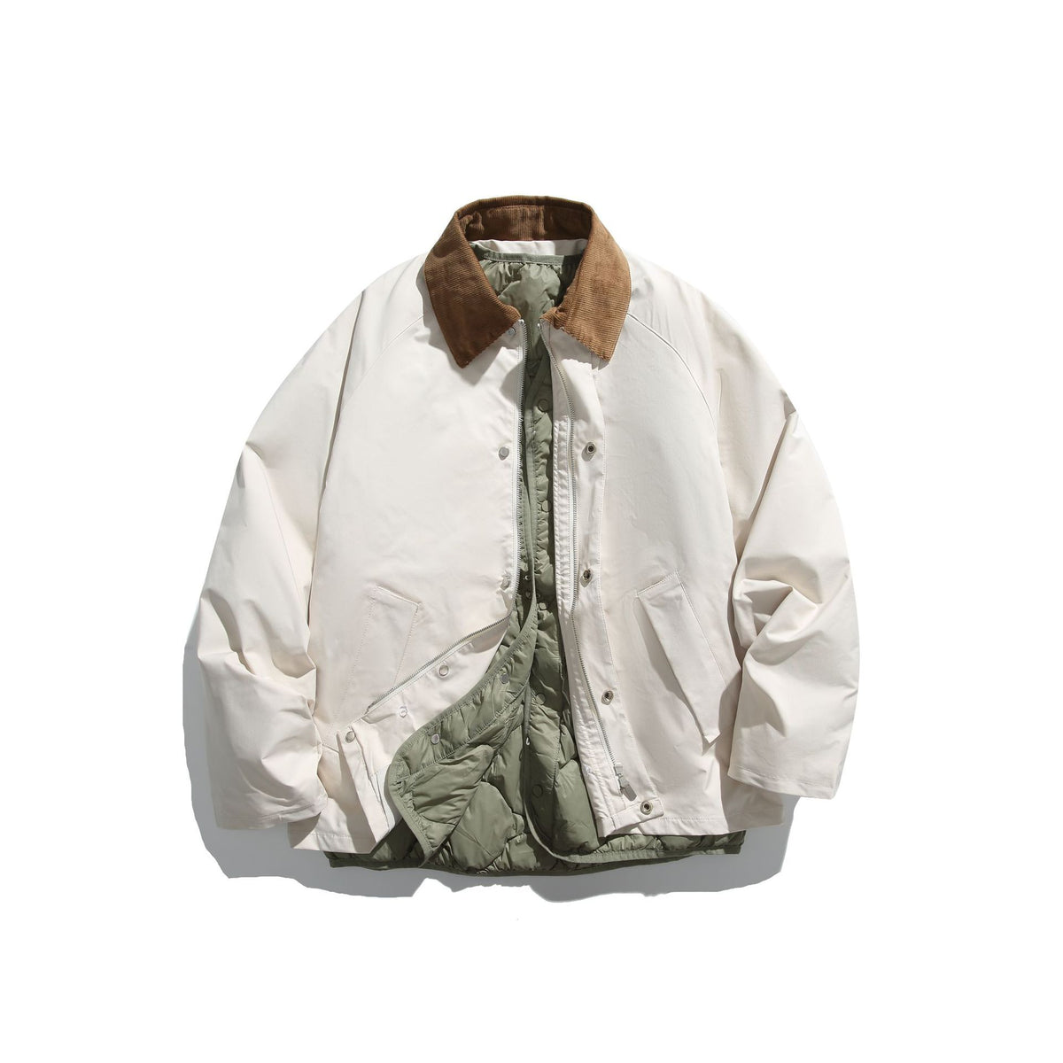 Men's Windproof Blouson with Cord Collar and Removable Padded Lining EVA-US