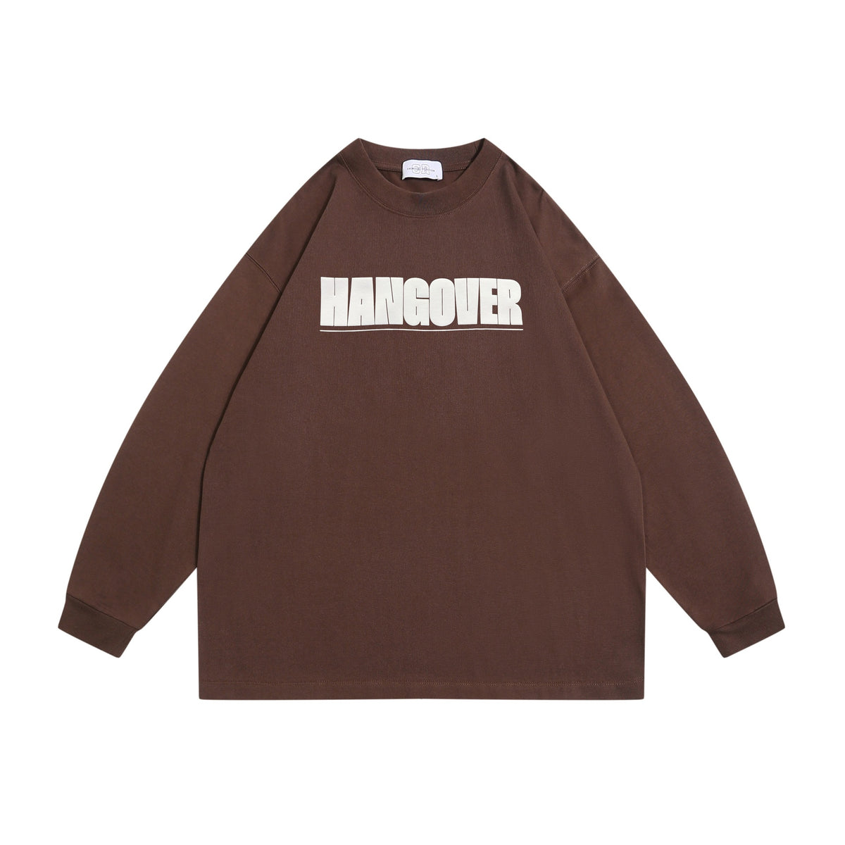 Unisex Oversize sweatshirt with distinctive typo print, ribbed round neckline and extended sleeves EVA-US