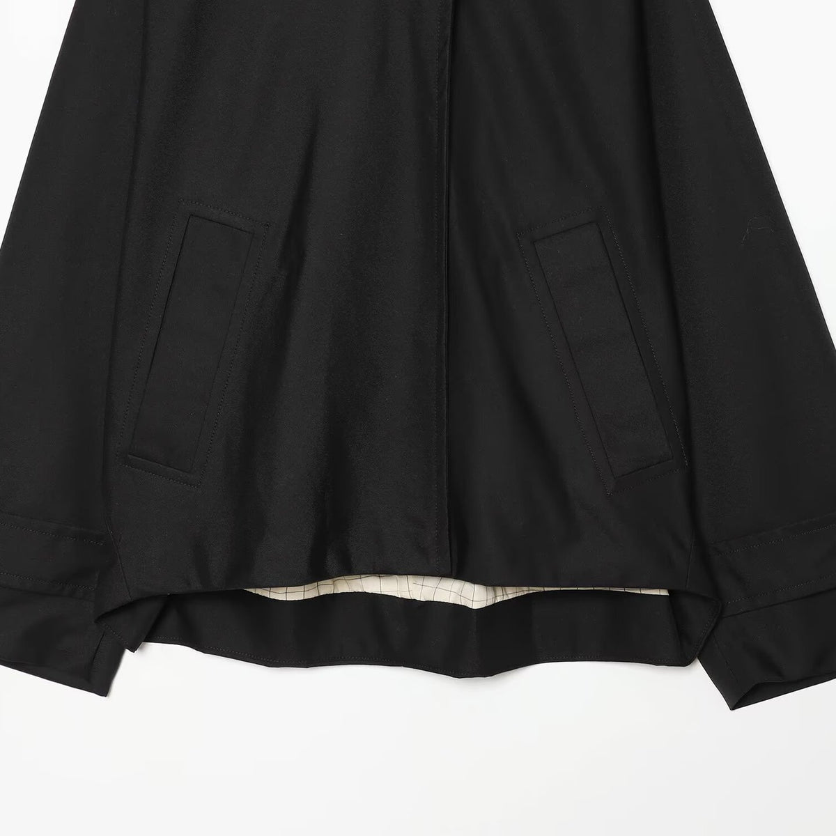 Ladies Short Water-Repellent Hooded Jacket with Snap Button Placket and Patch Pockets EVA-US