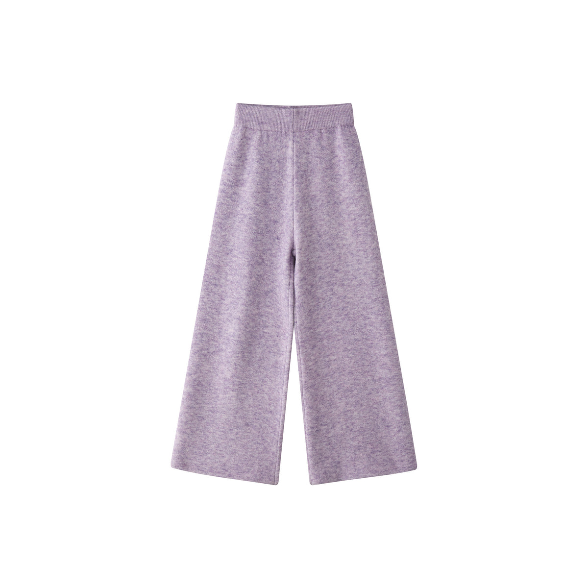 Women High-waisted fluffy knit palazzo pants with wide leg EVA-US