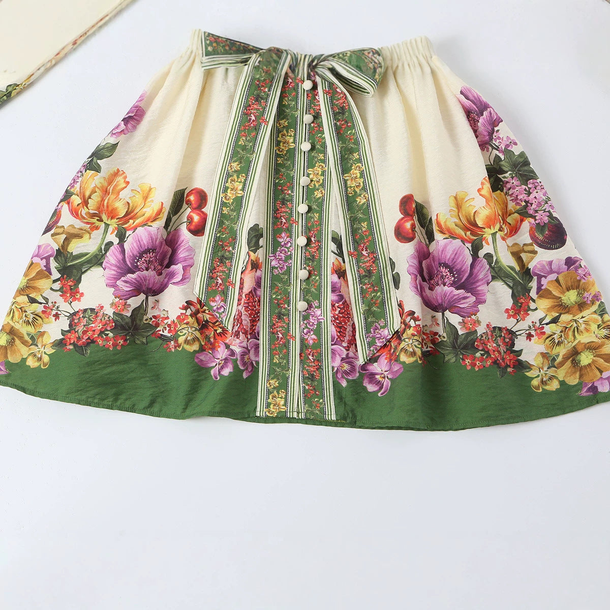 Women's short dress in kimono style with waist belt and V-neck EVA-US
