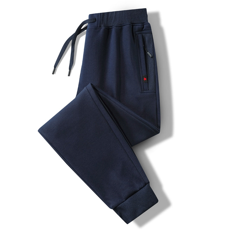 Men's comfort jogging pants made of heavy sweat fabric with concealed zipper pockets and ribbed cuffs EVA-US