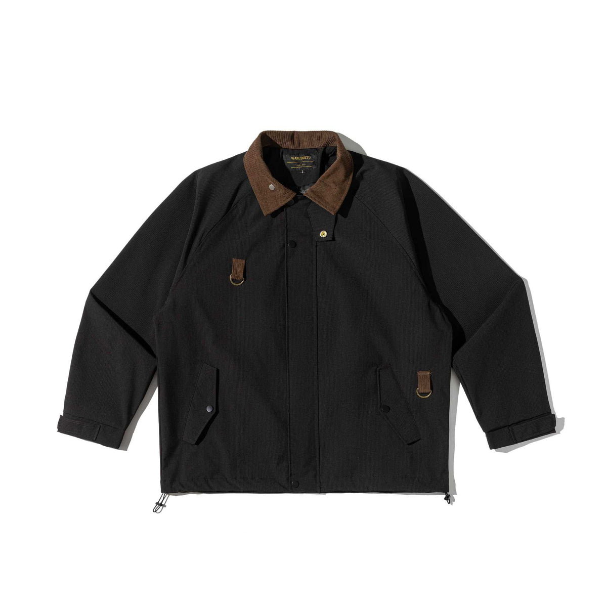 Men's field jacket in parka style with cord collar and utility details EVA-US