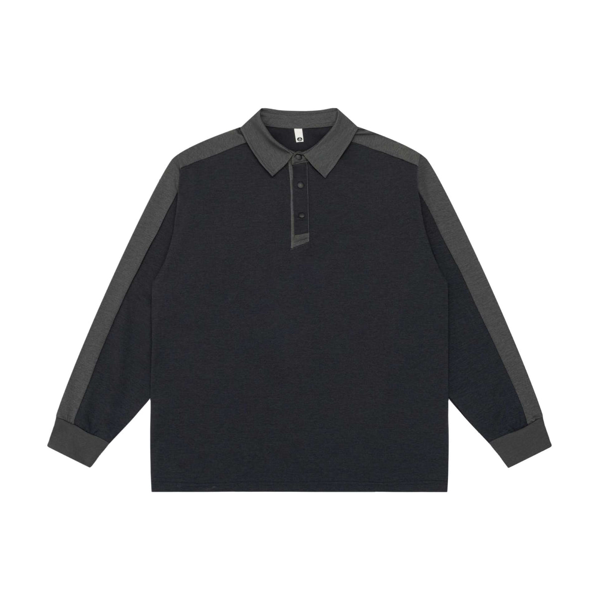 Unisex retro-inspired polo sweatshirt with raglan sleeves and half-button placket EVA-US