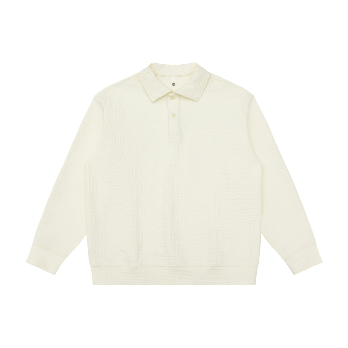 Unisex Waffle Knit Polo Shirt with Polo Collar and Half Button Placket EVA-US