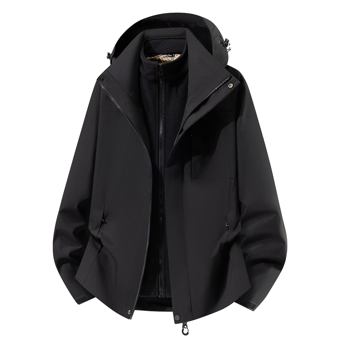 Women two-in-one softshell rain jacket with detachable fleece lining and hood EVA-US