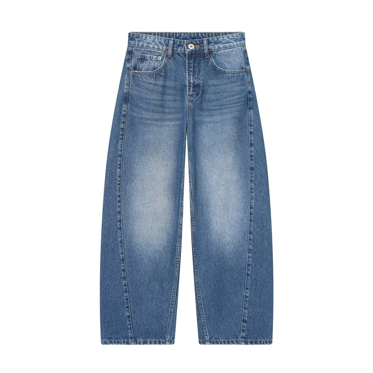 Women’s cropped wide-cut jeans with high waist and front seam details EVA-US