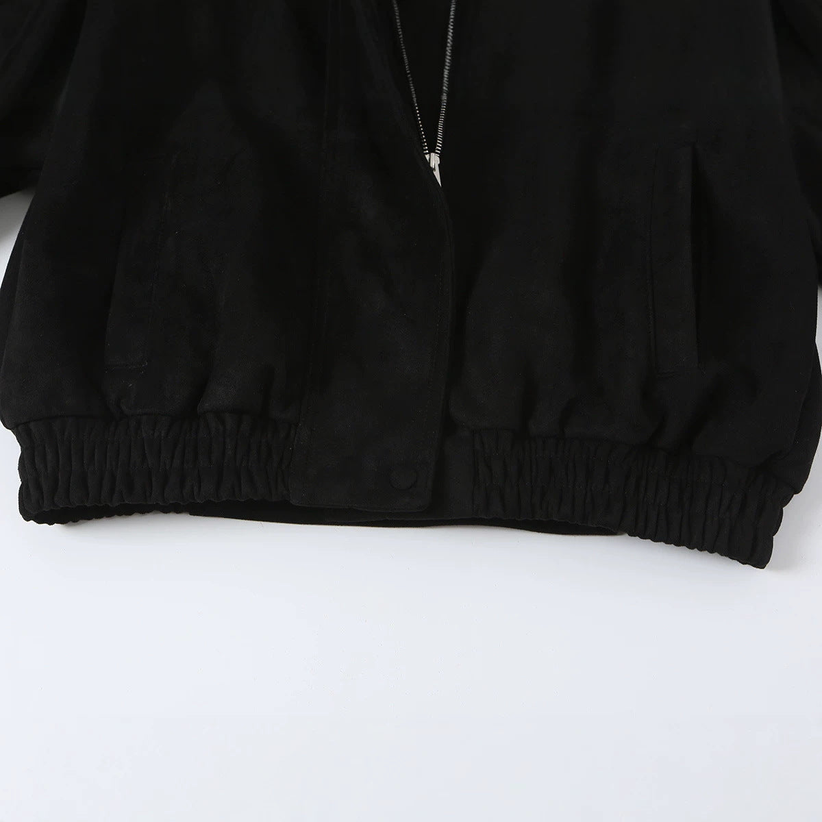 Women's Short Double-Breasted Peacoat with High Standing Collar and Shoulder Straps EVA-US