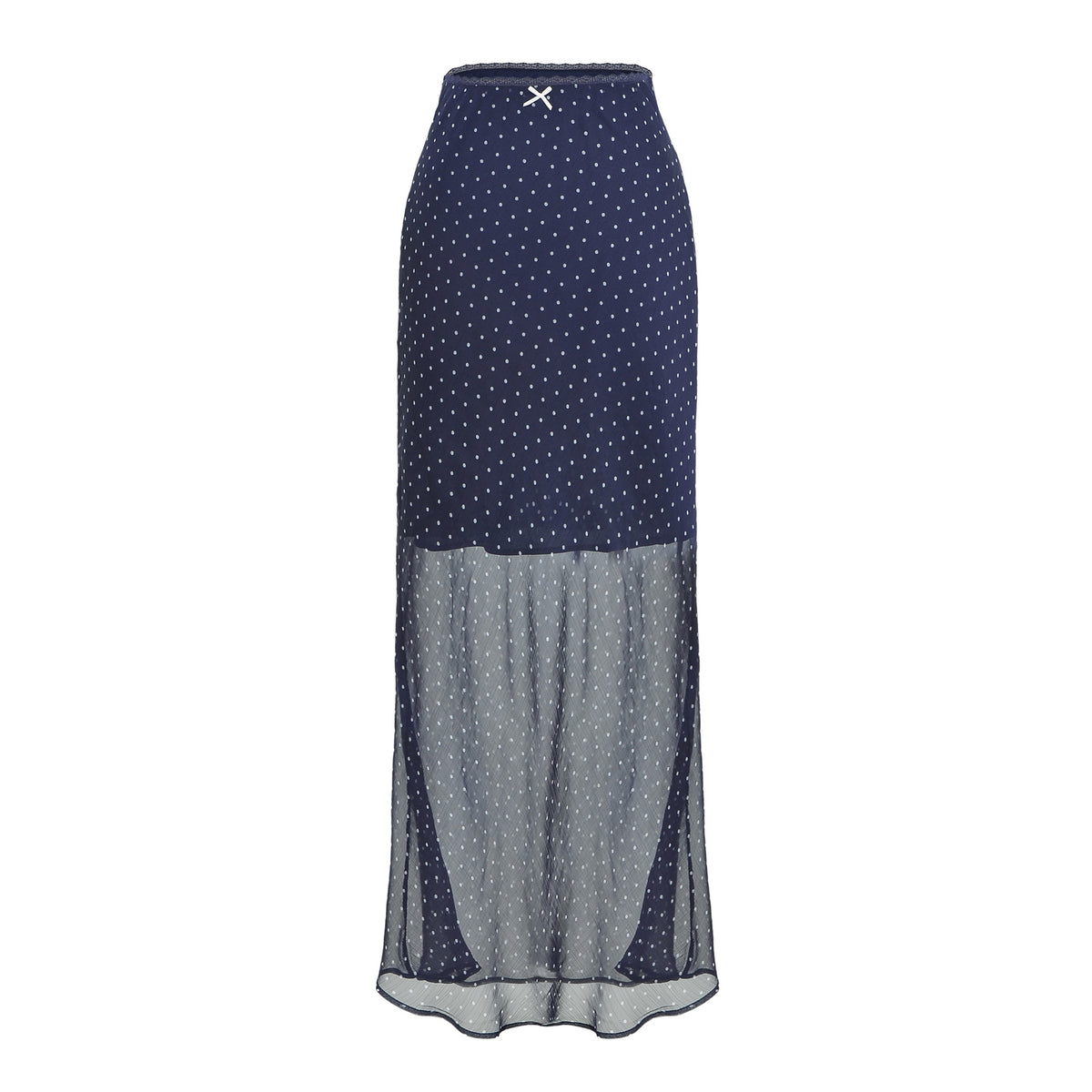 Women Light Midi Skirt Made of Chiffon with Leopard Print and Elastic Waistband