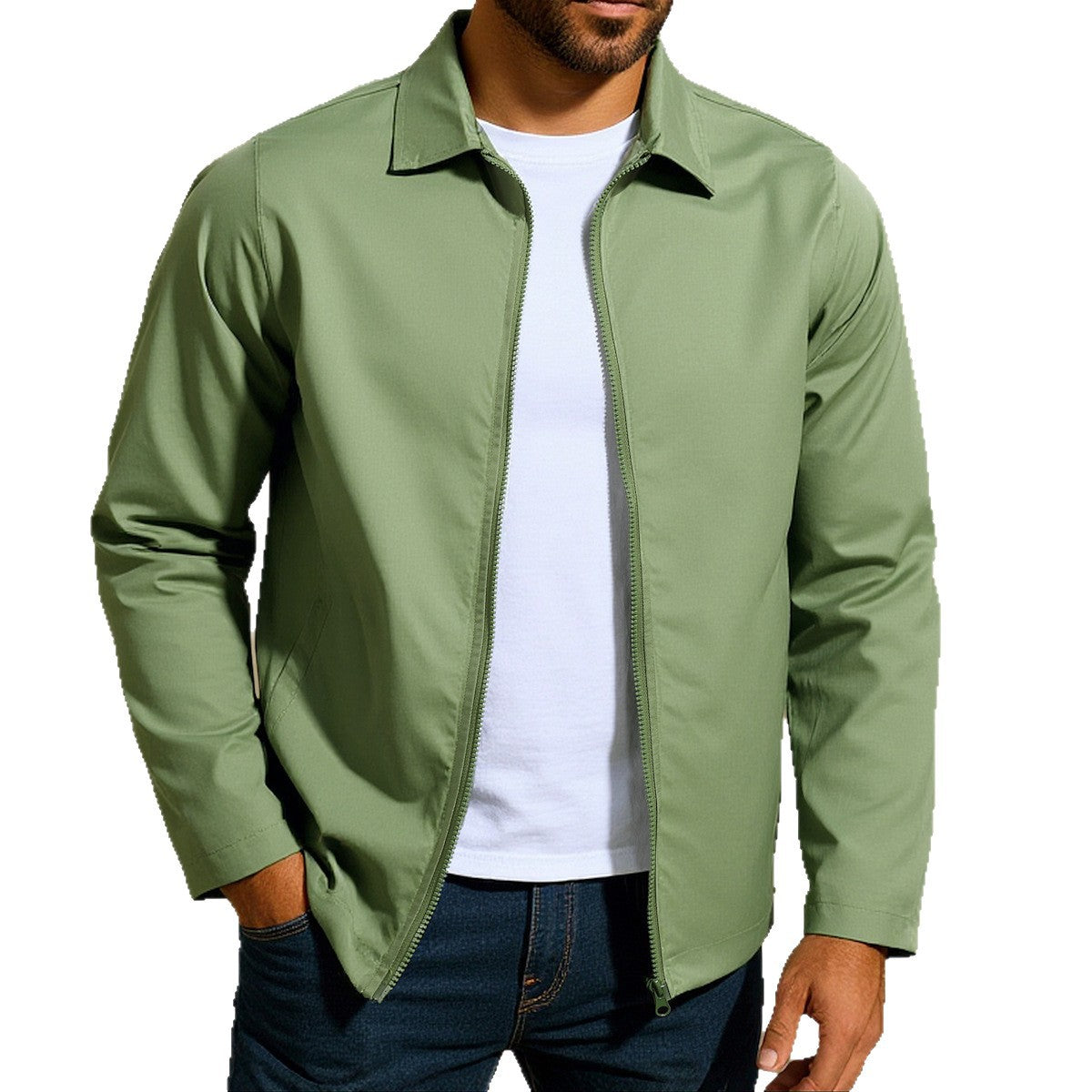 Men's casual leisure jacket with innovative wind protection technology EVA-US