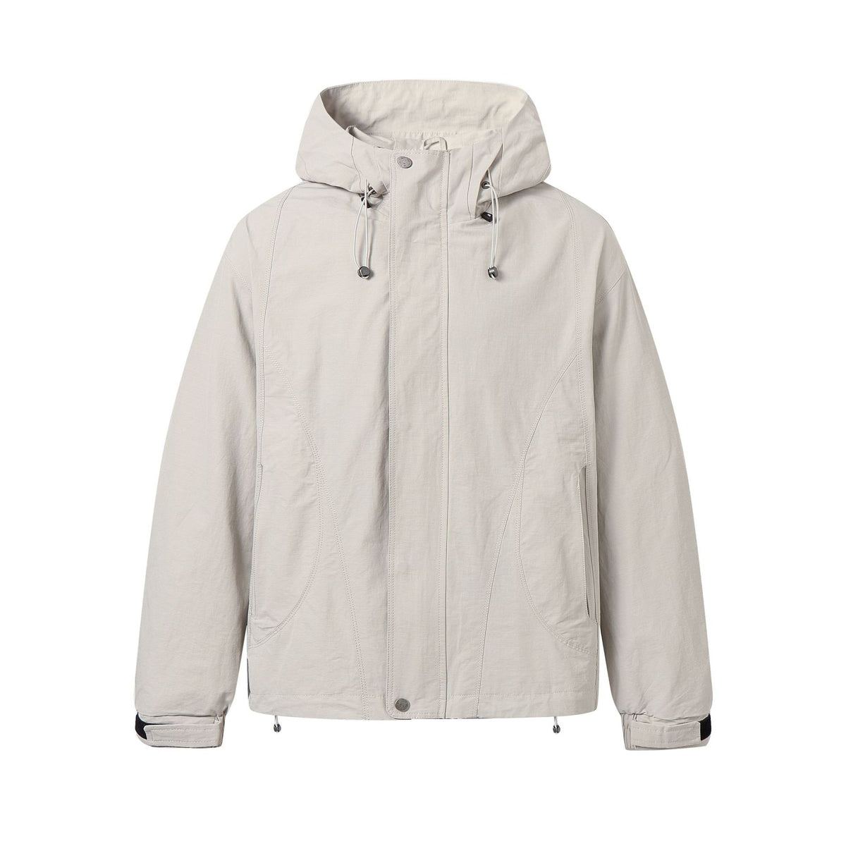 Unisex Short-cut water-resistant hooded jacket in boxy cut with drawstring and adjustable cuffs EVA-US