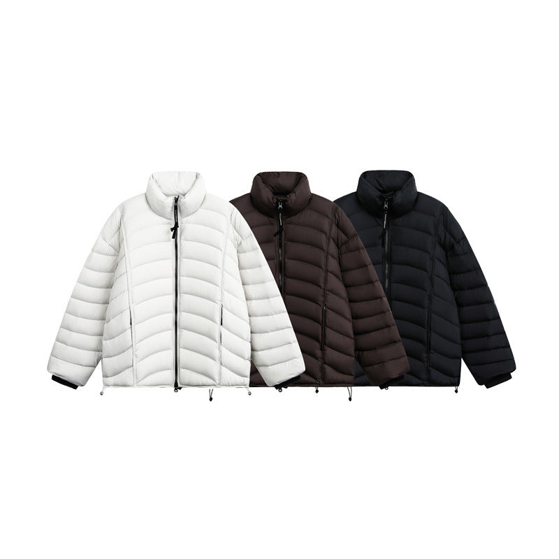 Women's short cut ultralight quilted jacket with stand-up collar EVA-US