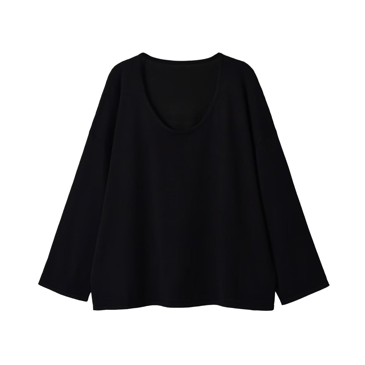 Women's Oversize Sweatshirt with deep round neckline and dropped shoulder EVA-US